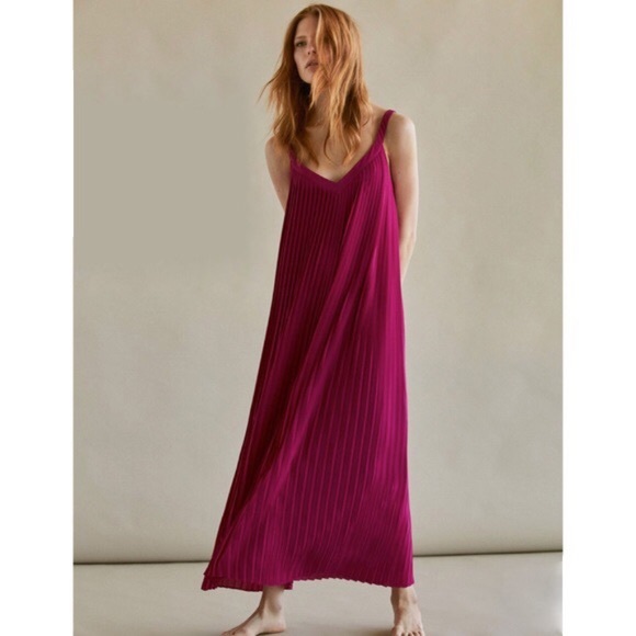 massimo dutti pink dress